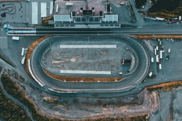 race track aerial view